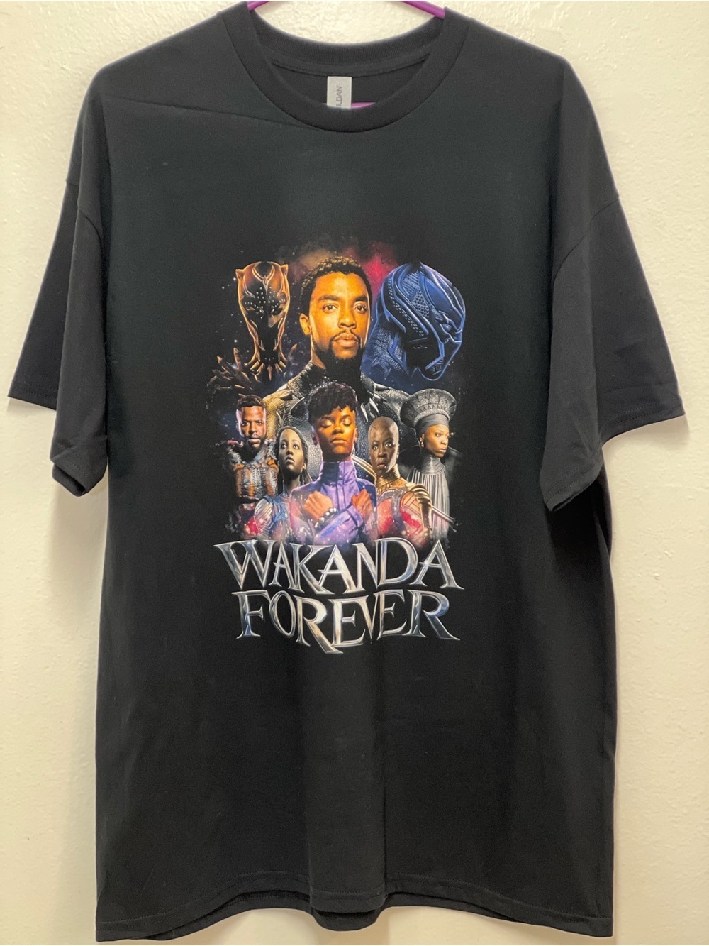 Black Wakanda Forever Graphic Short Sleeve Tee - Picture 5 of 6